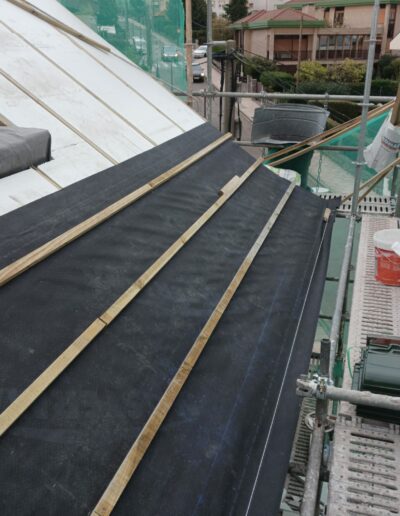 preparación para reparación del tejado